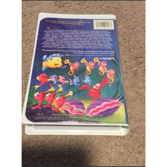 The Little Mermaid Rare Disney's Black Diamond VHS - Picture 2 of 10